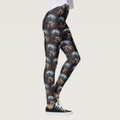 Bulldog Halloween Beängstigend Leggings (Rechts)