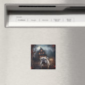 Bulldog Halloween Beängstigend Magnet (In Situ (Geschirrspüler))