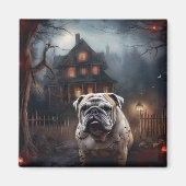 Bulldog Halloween Beängstigend Magnet (Vorne)