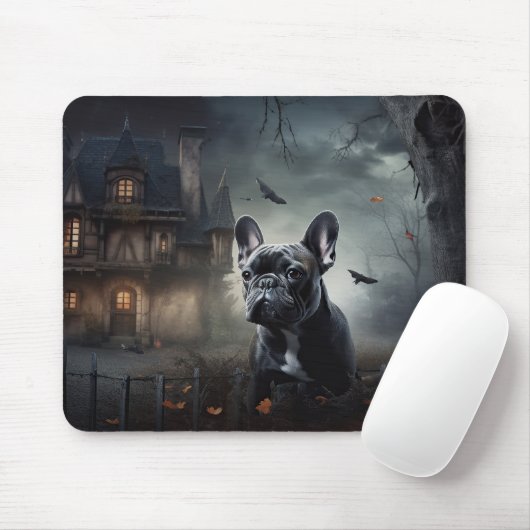Bulldog Halloween Beängstigend Mousepad (Mit Mouse)