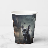 Bulldog Halloween Beängstigend Pappbecher (Rückseite)
