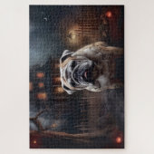 Bulldog Halloween Beängstigend Puzzle (Vertikal)