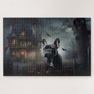 Bulldog Halloween Beängstigend Puzzle