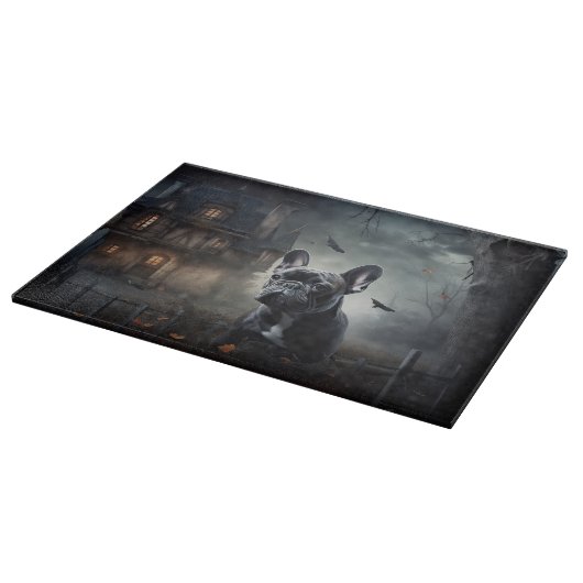 Bulldog Halloween Beängstigend Schneidebrett (Ecke)