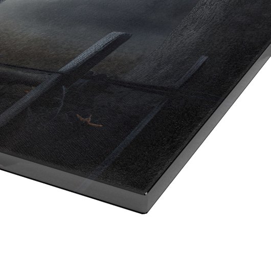 Bulldog Halloween Beängstigend Schneidebrett (Ecke)