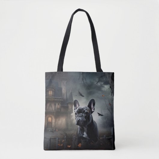 Bulldog Halloween Beängstigend Tasche (Vorderseite)