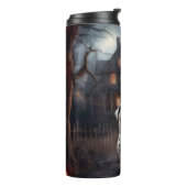 Bulldog Halloween Beängstigend Thermosbecher (Nach links gedreht)