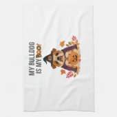 Bulldog Halloween Costume  My Bulldog is My Boo Do Geschirrtuch (Vertikal)