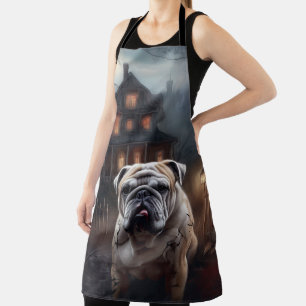 Bulldog Halloween Gruselig Schürze