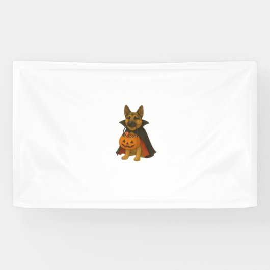 Bulldog Halloween Hund in Vampire Kostüm wi Banner (Horizontal)