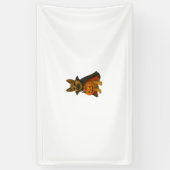 Bulldog Halloween Hund in Vampire Kostüm wi Banner (Vertikal)