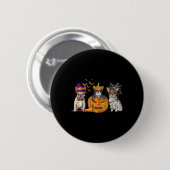 Bulldog Halloween Mummy Pumpkin Fun Hund Liebe Button (Vorne & Hinten)