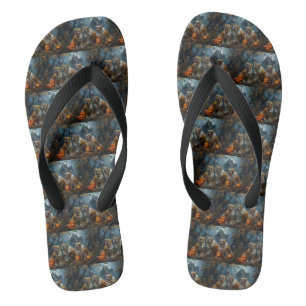 Bulldog Halloween Nacht Hunde Delight Badesandalen