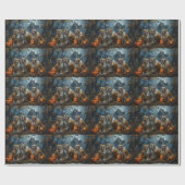 Bulldog Halloween Night Doggy Delight Geschenkpapier (Flach)