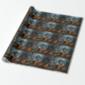 Bulldog Halloween Night Doggy Delight Geschenkpapier (Ungerollt)