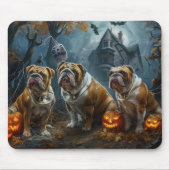 Bulldog Halloween Night Doggy Delight Mousepad (Vorne)