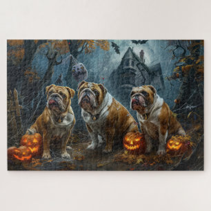 Bulldog Halloween Night Doggy Delight Puzzle