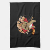 Bulldog | Halloween Pumpkin Frenchie Hexe Geschirrtuch (Vertikal)