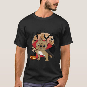 Bulldog  Halloween Pumpkin Frenchie Hexe T-Shirt
