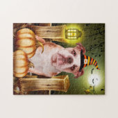 Bulldog Halloween Puzzle (Horizontal)