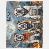 Bulldog Halloween Spooky Fleecedecke (Vorderseite)
