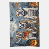 Bulldog Halloween Spooky Geschirrtuch (Vertikal)