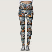 Bulldog Halloween Spooky Leggings (Vorderseite)