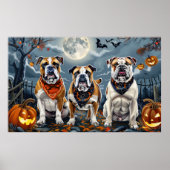 Bulldog Halloween Spooky Poster (Vorne)
