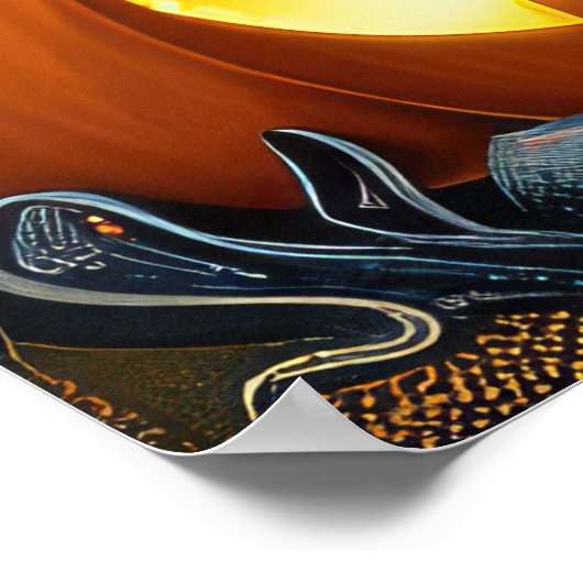 Bulldog Halloween Spooky Poster (Ecke)