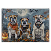 Bulldog Halloween Spooky Schneidebrett (Vorderseite)