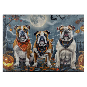 Bulldog Halloween Spooky Schneidebrett