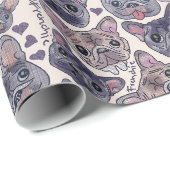 Bulldog-HandGezeichnet Cartoon Geschenkpapier (Rolleneckpunkt)
