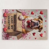 Bulldog Handle With Care Valentine's Gift Box Puzzle (Horizontal)