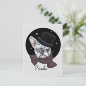 Bulldog-Handsome Frenchie Postkarte (Stehend Vorderseite)