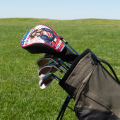 Bulldog Happy 4. Juli America Independence Day Golf Headcover (In SItu)