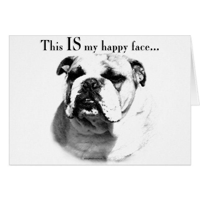 Bulldog Happy Face (Vorderseite (Horizontal))