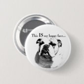 Bulldog Happy Face Button (Vorne & Hinten)