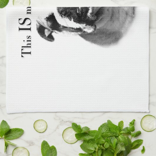 Bulldog Happy Face Handtuch (Gefaltet)