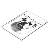 Bulldog Happy Face Notizblock (Linke Seite)