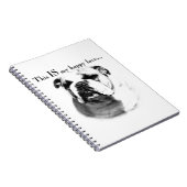 Bulldog Happy Face Notizblock (Rechte Seite)