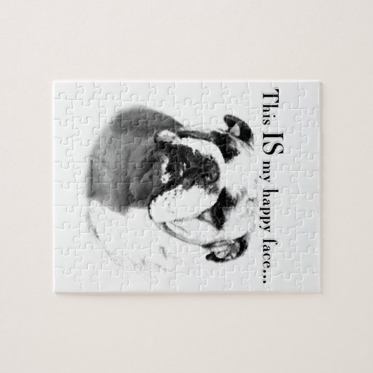 Bulldog Happy Face Puzzle (Horizontal)