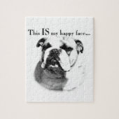 Bulldog Happy Face Puzzle (Vertikal)