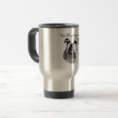 Bulldog Happy Face Reisebecher (Vorderseite Links)