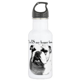 Bulldog Happy Face Trinkflasche