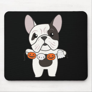 Bulldog Happy Halloween Pumpkin Hunde Halloween Mousepad