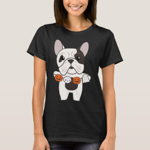 Bulldog Happy Halloween Pumpkin Hunde Halloween T-Shirt