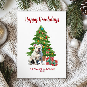 Bulldog Happy Howlidays Card Feiertagskarte
