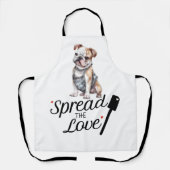 Bulldog hat die Liebe verbreitet Schürze (Vorderseite)