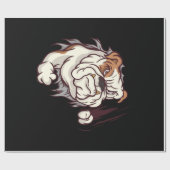 Bulldog Head English Bulldog Lover Geschenkpapier (Flach)