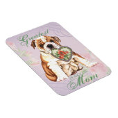 Bulldog Heart Mom Magnet (Rechte Seite)